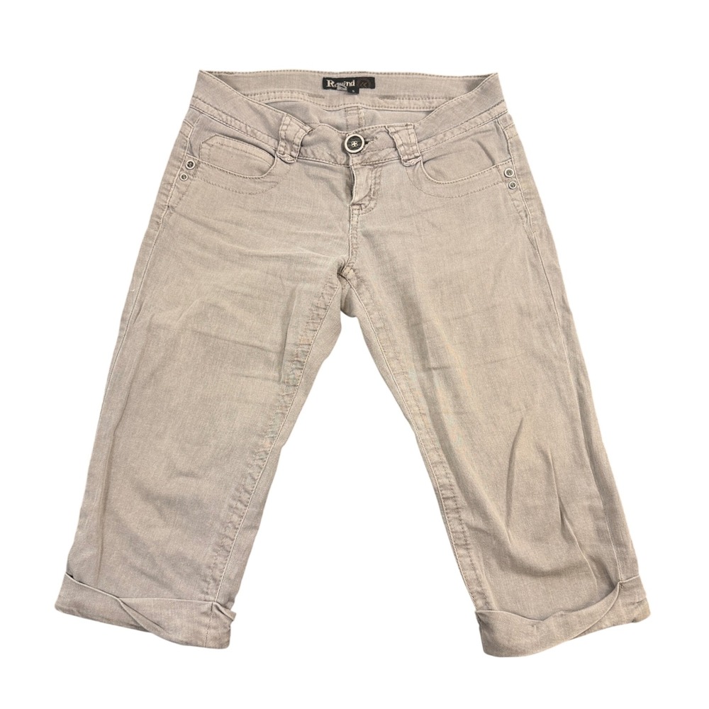 Rewind Womens Taupe Gray Low Rise‎ Cuffed Capri Pants Size 5 R510WRV